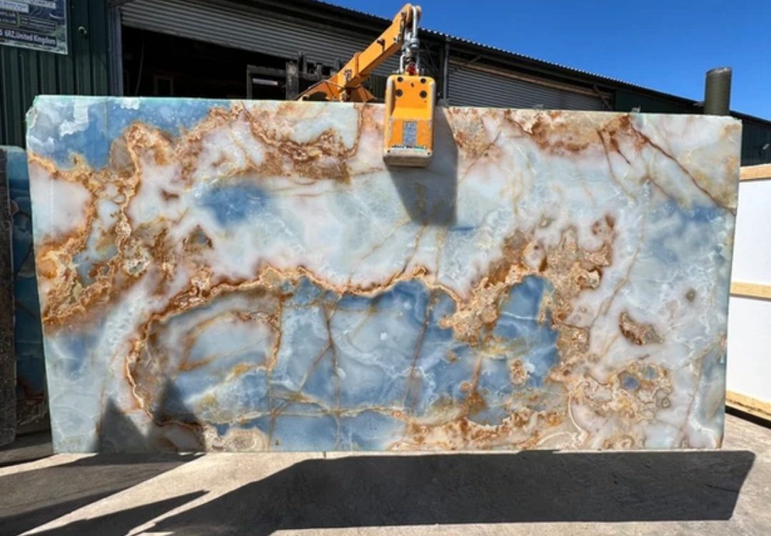 Blue Onyx, Onyx, Onyx Slab, Onyx Stone, Onxy Countertops