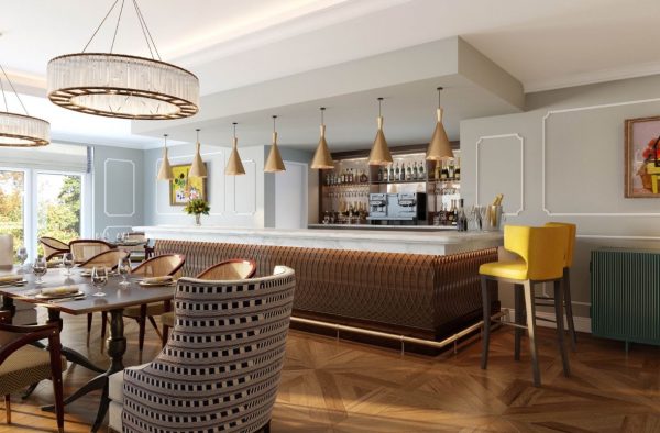 Stone Worktop. Natural Stone Worktop, Stone Worktop in Cocktail Bar, Bar Worktop