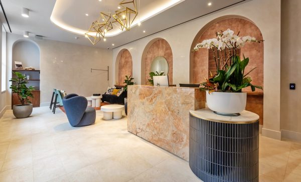 Stone Worktop, Natural Stone Worktop, Stone Front Desk, Stone Receptionist Worktop