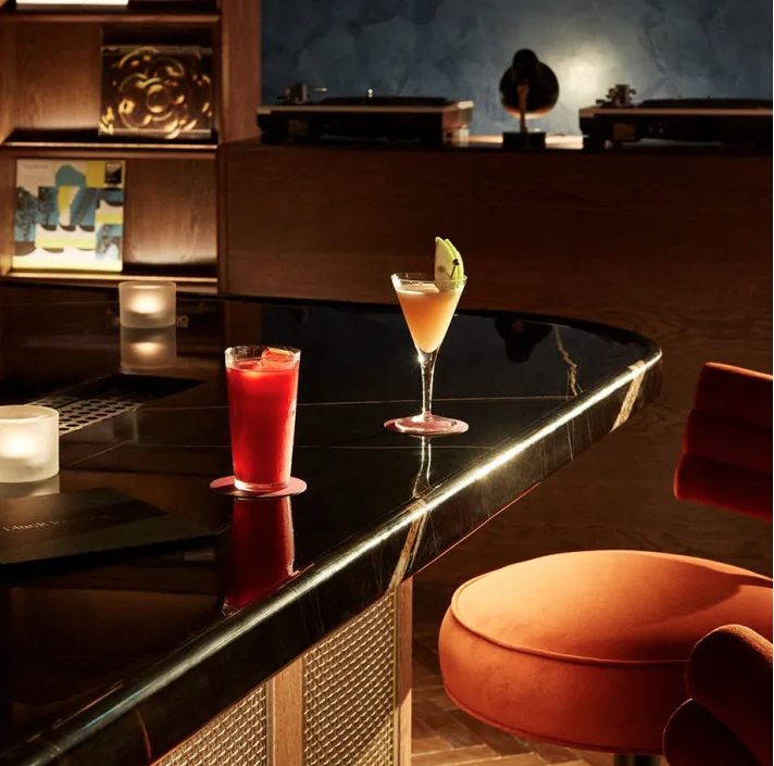 Stone Worktop. Natural Stone Worktop, Stone Worktop in Cocktail Bar, Cocktail Bar