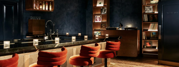 Stone Worktop. Natural Stone Worktop, Stone Worktop in Cocktail Bar, Bar Worktop