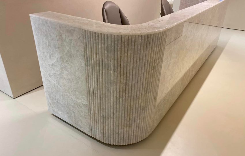 Stone Reception Desks, Stone Desk, Natural Stone Desk, Stone Front Desk