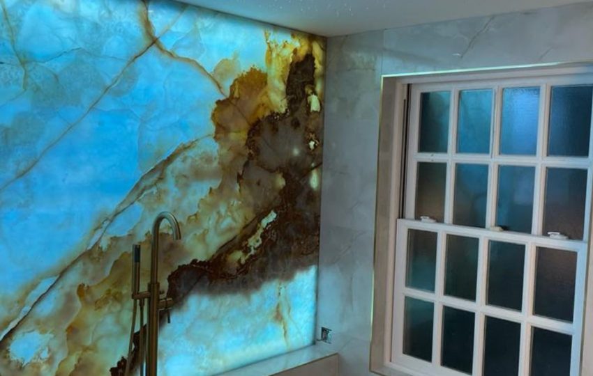 Onyx Feature Wall, Natural Stone Wall, Stone Slab, Feature Wall, Onyx